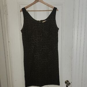 Elegant Black Leopard Print Mini Dress